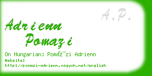 adrienn pomazi business card